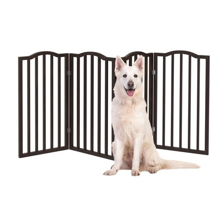 Pet Adobe Pet Adobe Freestanding 4 Panel Pet Gate (Brown) 804963FYS